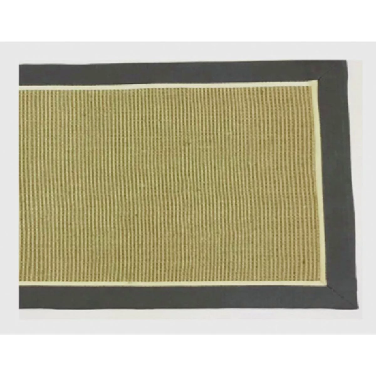 Librett Durables Natural w/Gray Border 24 In. x 36 In. Jute Fiber Accent Rug, Indoor/Outdoor