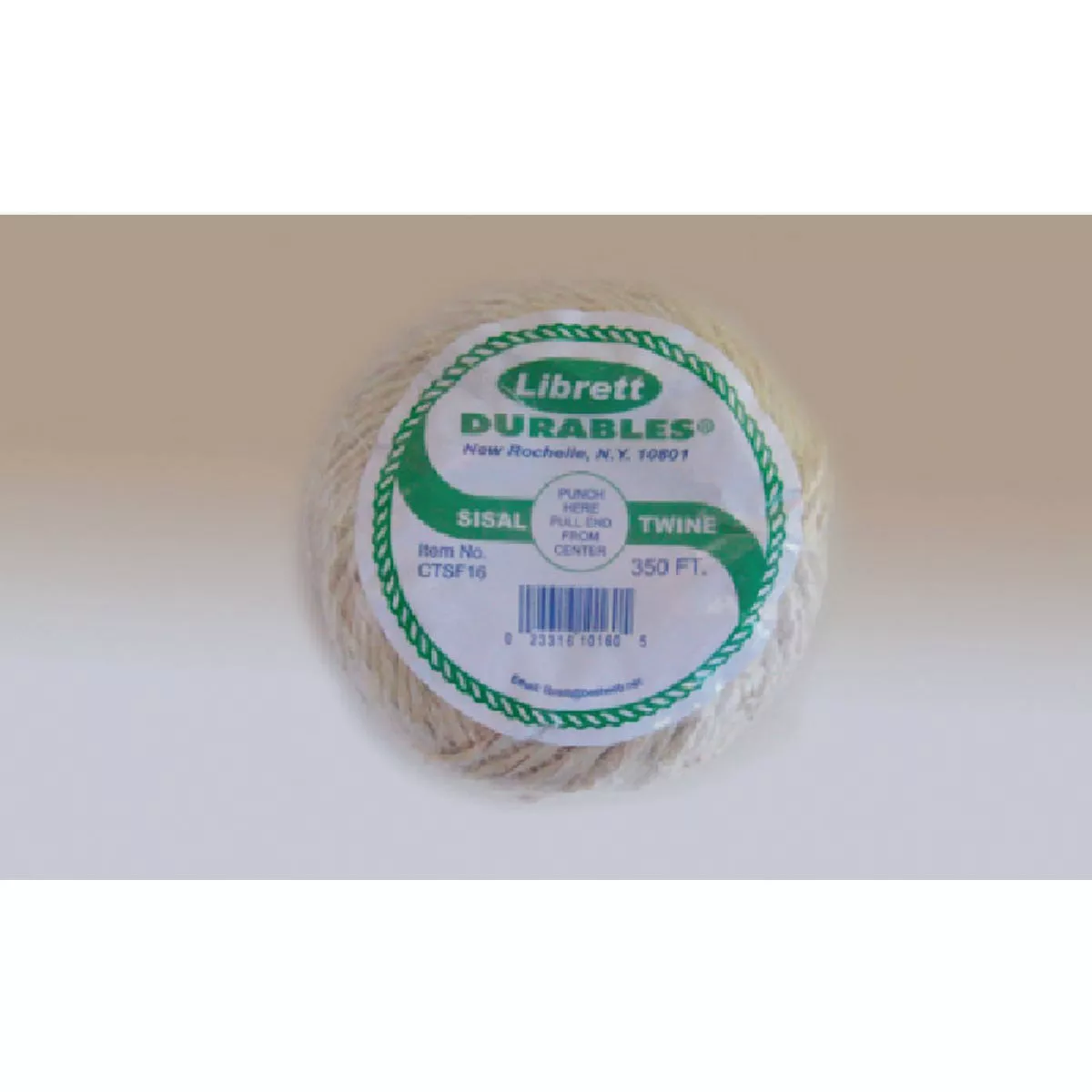 Librett Durables 2-Ply 175 Ft. White Biodegradable Sisal Twine
