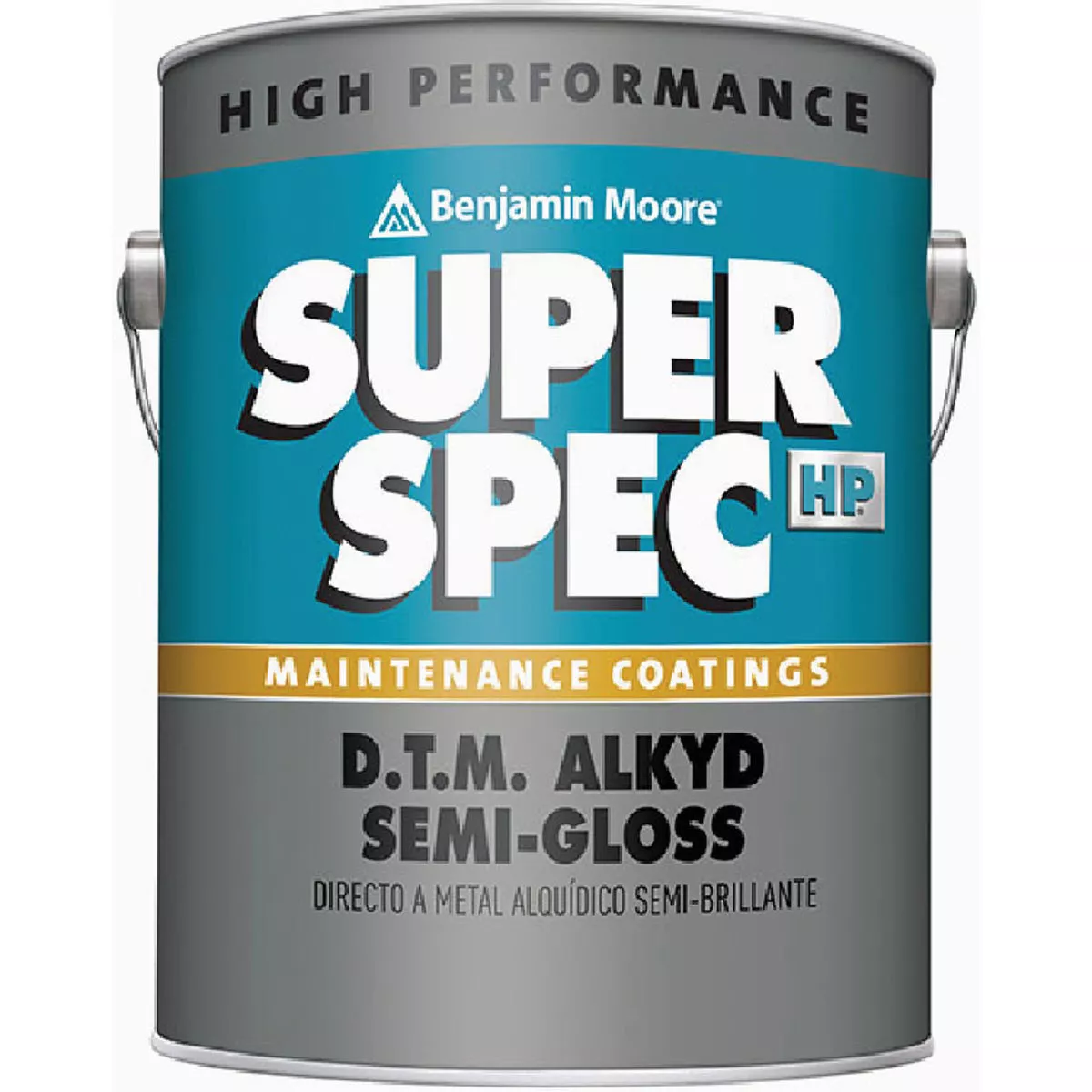 Benjamin Moore Super Spec HP DTM Alkyd Semi Gloss Industrial Enamel, Safety White, 1 Gal.