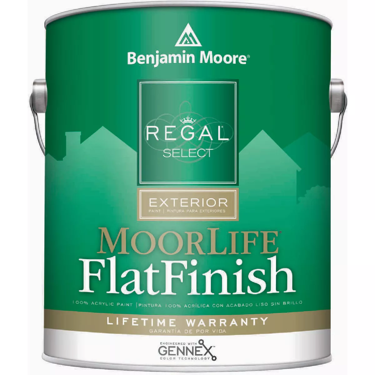 Benjamin Moore Regal Select MoorLife Acrylic Latex Flat Exterior House Paint, Deep Base, 1 Gal.
