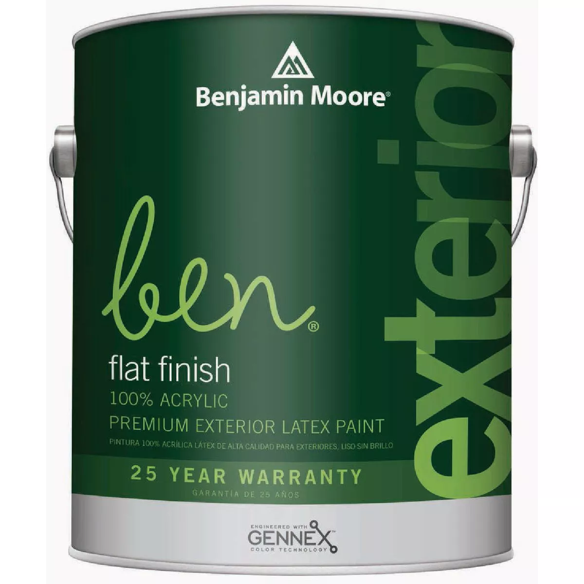 Benjamin Moore ben Acrylic Latex Flat Exterior House Paint, Base 2, 1 Gal.