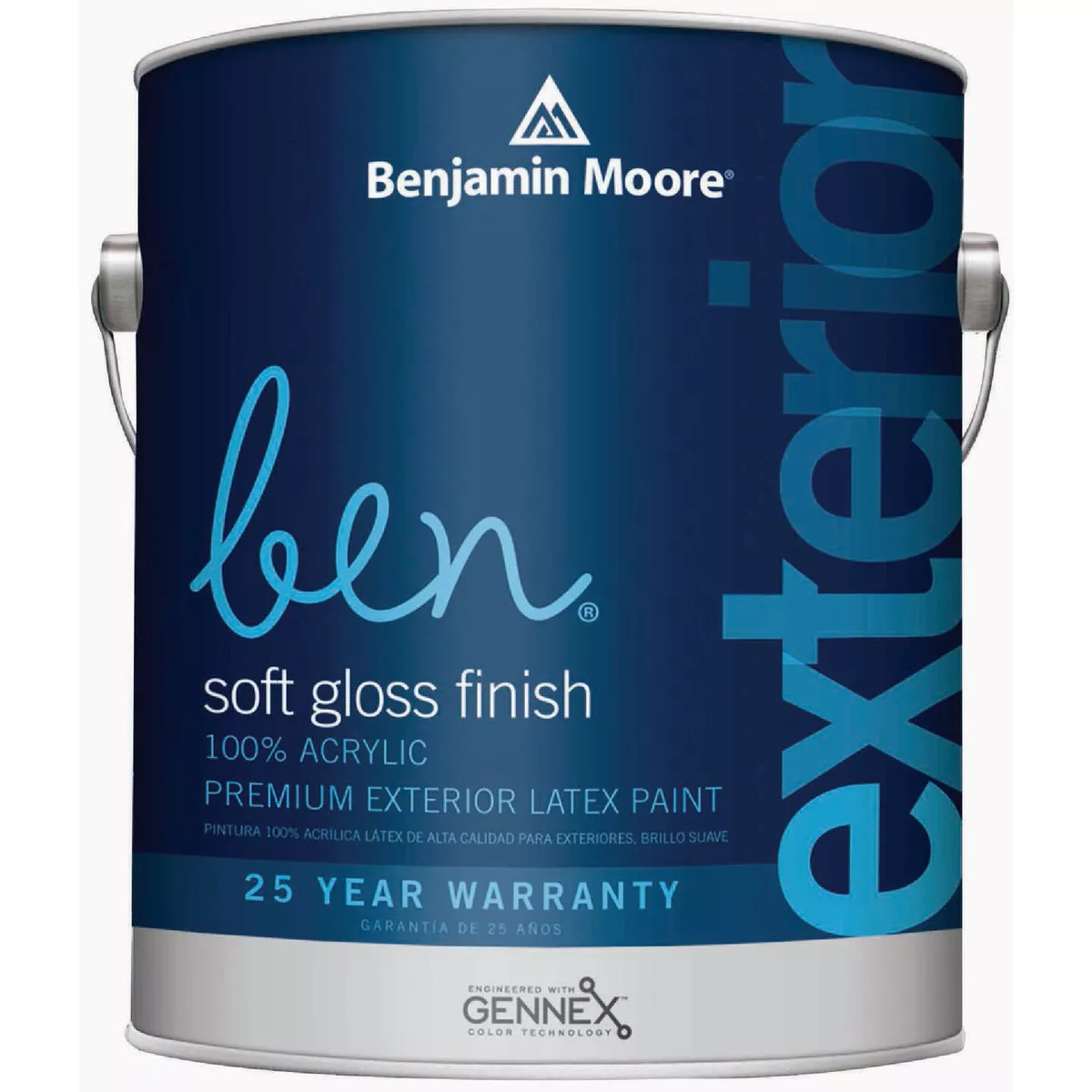 Benjamin Moore ben Acrylic Latex Soft Gloss Exterior House Paint, Base 3, 1 Gal.