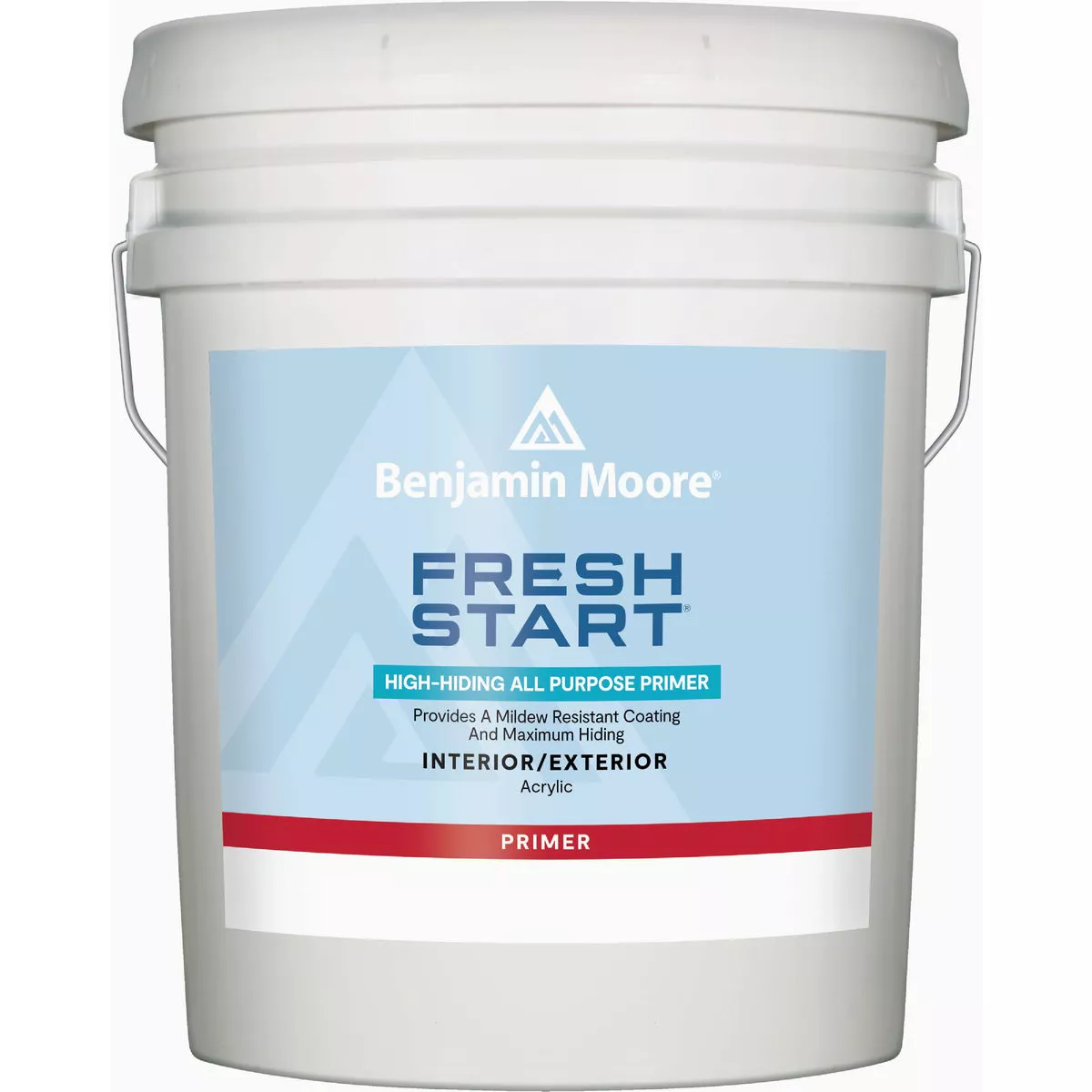 Benjamin Moore Fresh Start High-Hiding All-Purpose Interior/Exterior Stain Blocking Primer, White, 5 Gal.