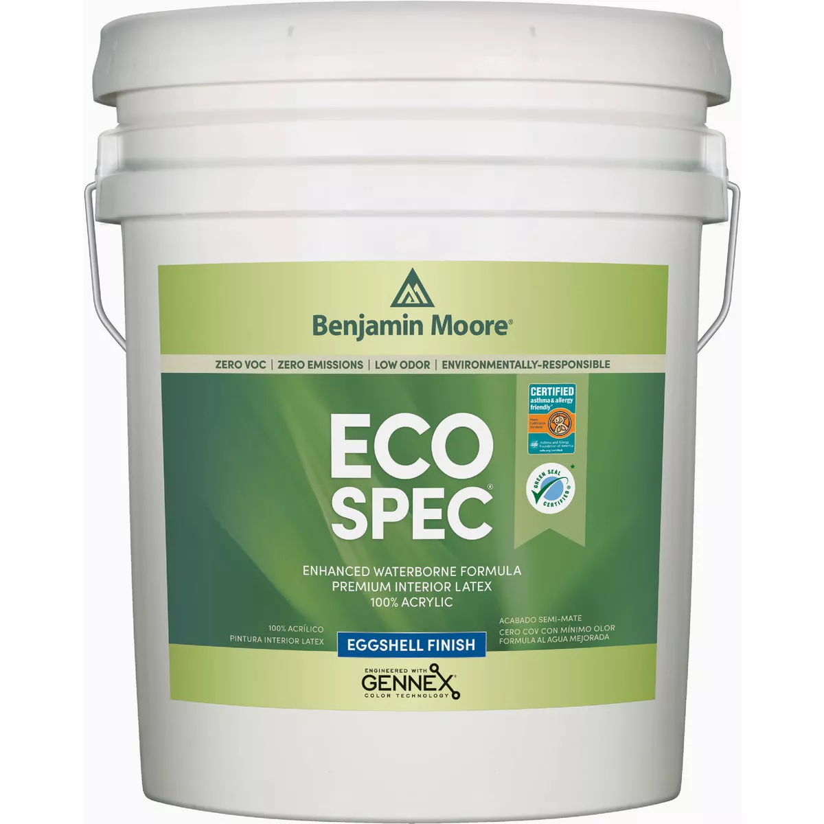 Benjamin Moore Eco Spec Acrylic Latex Eggshell Interior Wall Paint, Base 1, 5 Gal.
