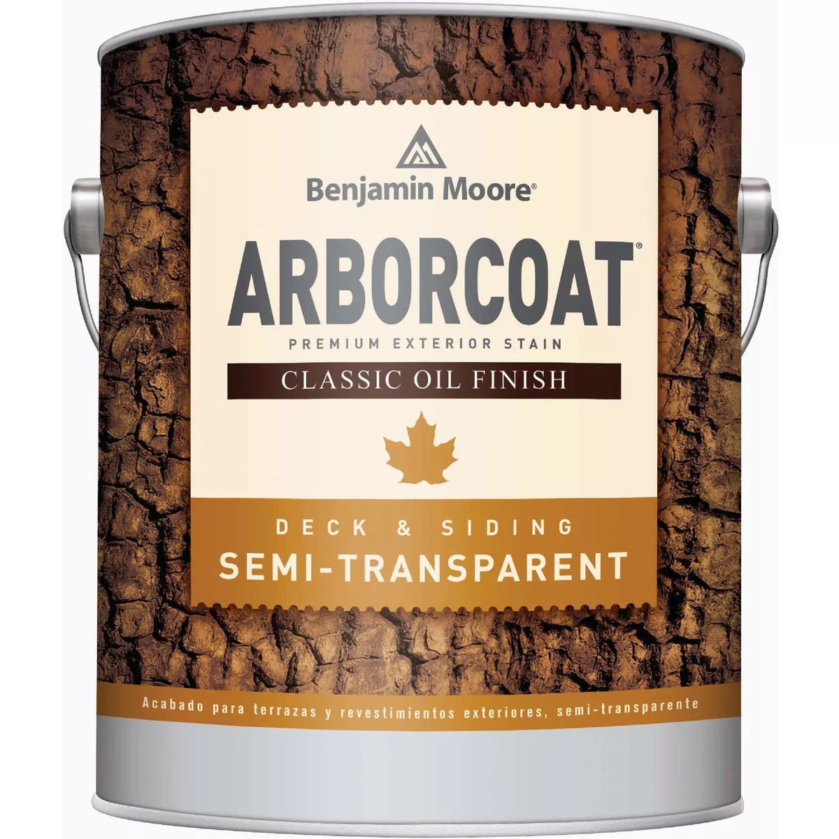 Benjamin Moore Arborcoat Semi Transparent Oil Exterior Stain, Natural, 1 Gal.