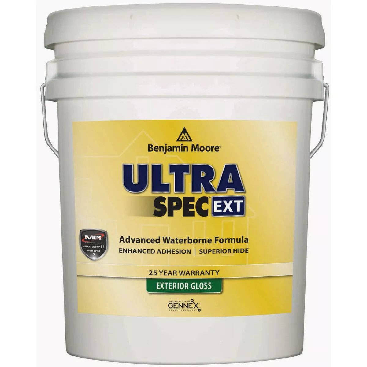 Benjamin Moore Ultra Spec EXT Acrylic Gloss Exterior House Paint, White, 5 Gal.