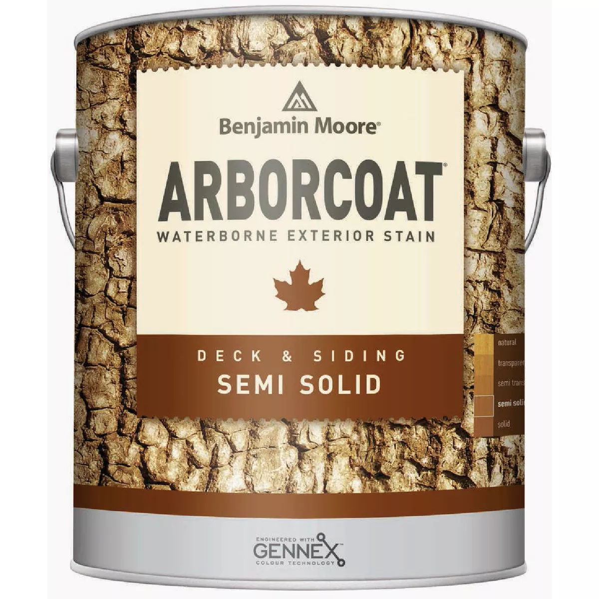 Benjamin Moore Arborcoat Semi Solid Waterborne Exterior Stain, Tint Base, 1 Gal.