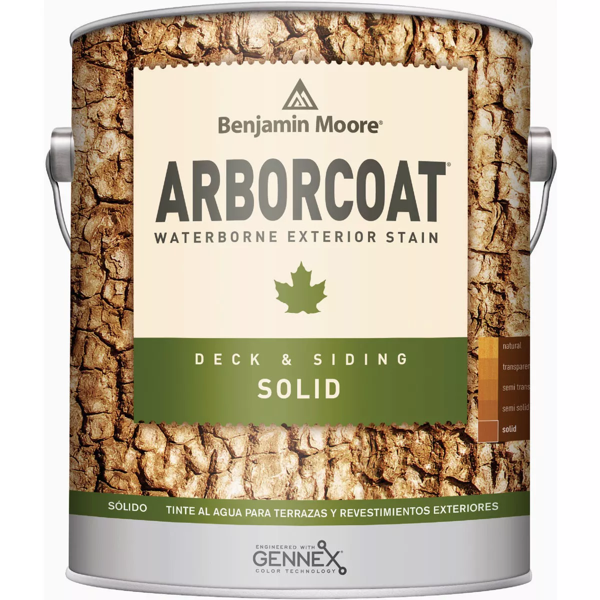 Benjamin Moore Arborcoat Solid Waterborne Exterior Stain, Base 4, 1 Gal.