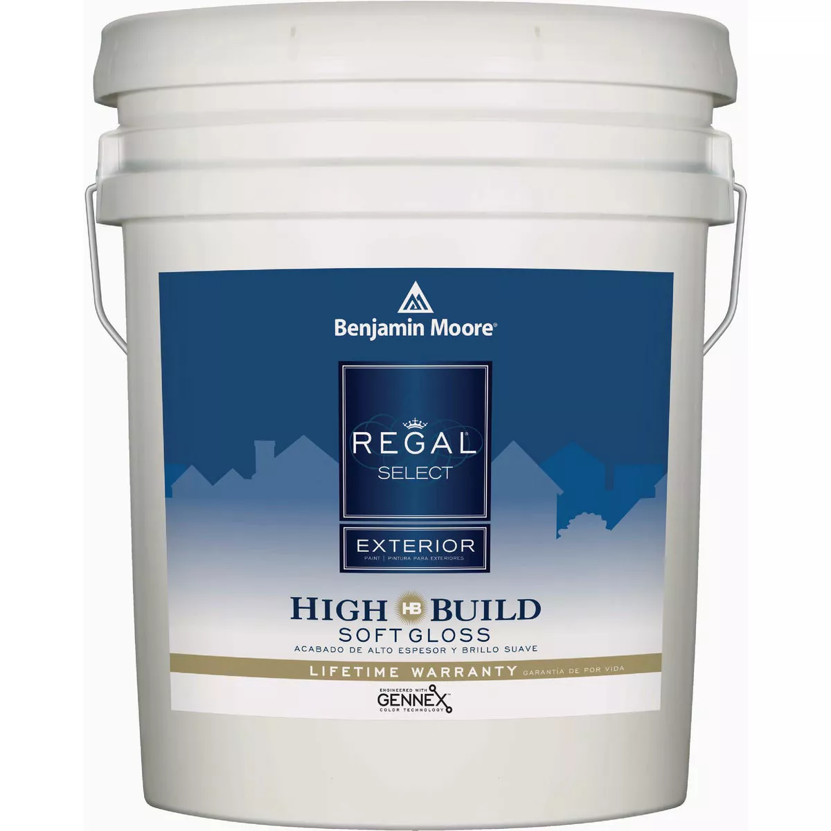 Benjamin Moore Regal Select Acrylic Latex Soft Gloss High Build Exterior House Paint, Base 4, 5 Gal.