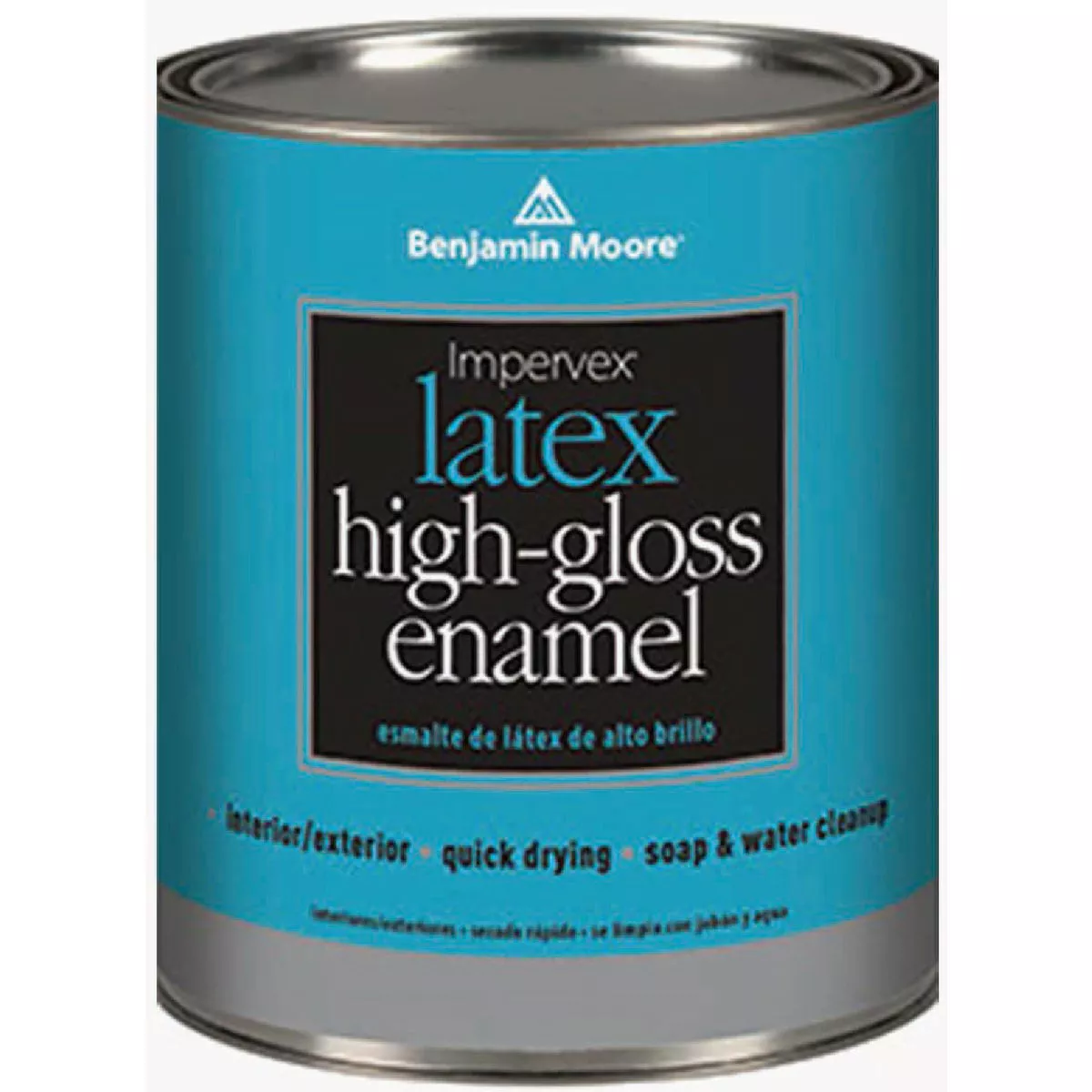 Benjamin Moore Impervex Latex High Gloss Interior/Exterior Enamel, Black, 1 Qt.-