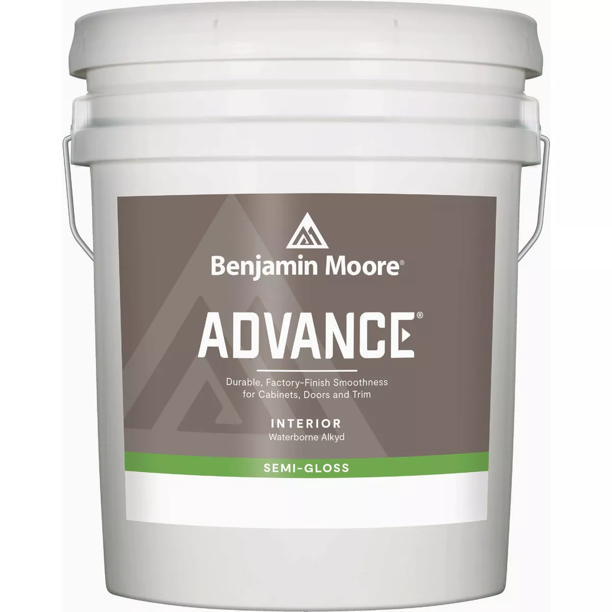 Benjamin Moore Advance Waterborne Alkyd Semi Gloss Interior Wall Paint, Base 1, 5 Gal.