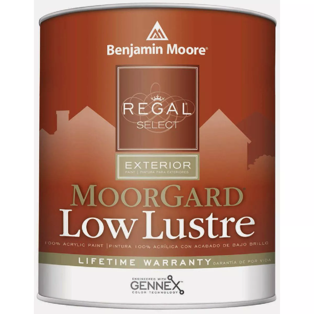 Benjamin Moore Regal Select MoorGard Acrylic Latex Low Lustre Exterior House Paint, Black, 1 Qt.
