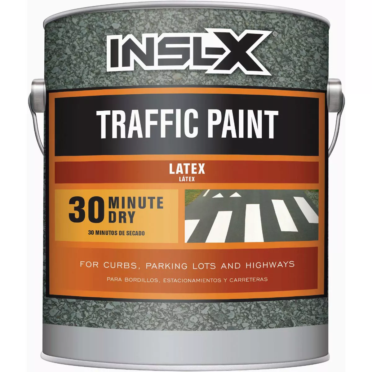 Insl-X Latex Flat Traffic Paint, Yellow, 5 Gal.