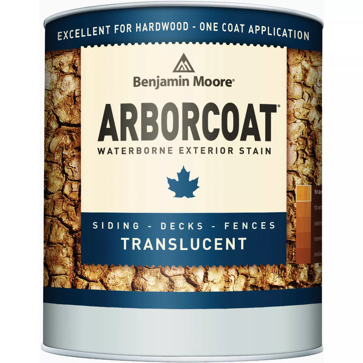 Benjamin Moore Translucent Waterborne Flat Exterior Stain, Teak, 1 Gal.