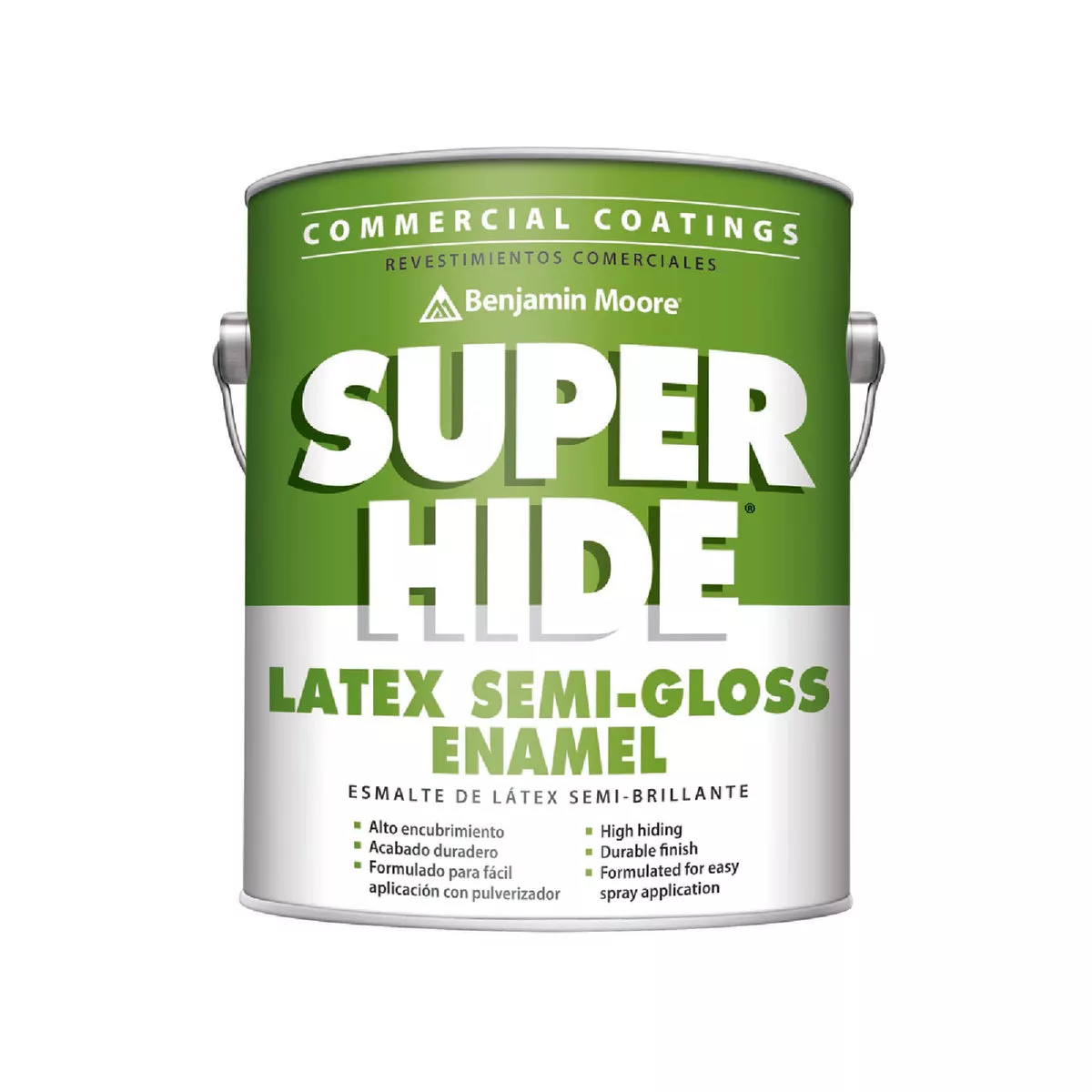 Benjamin Moore Super Hide Acrylic Blended Latex Semi Gloss Interior Wall Paint, Pastel Base, 5 Gal.