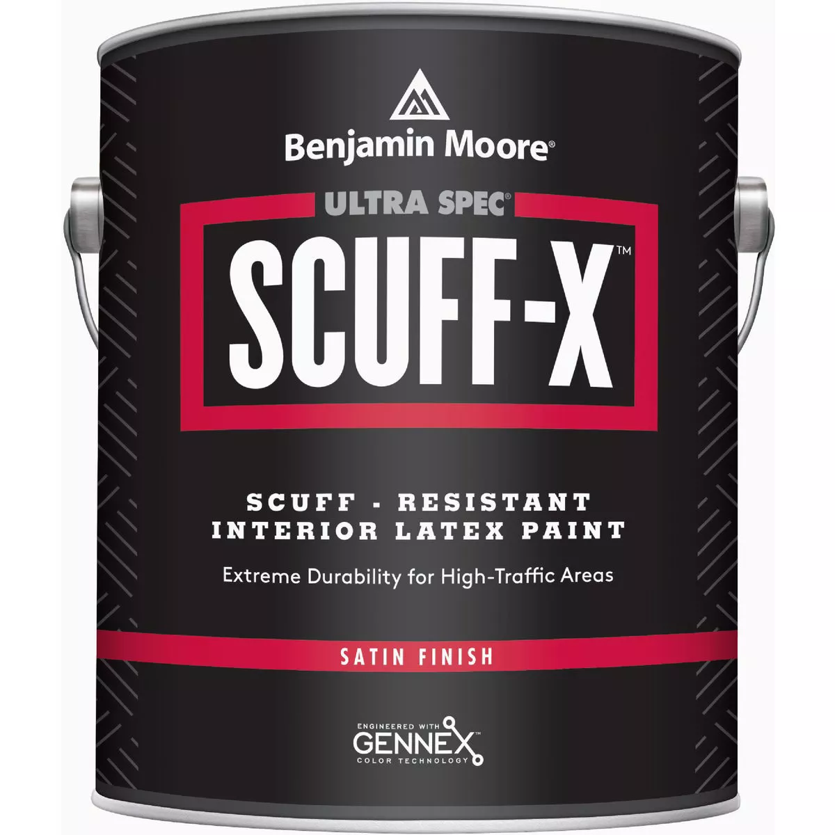 Benjamin Moore Ultra Spec Scuff-X Acrylic Copolymer Satin Interior Wall Paint, Base 4, 1 Gal.