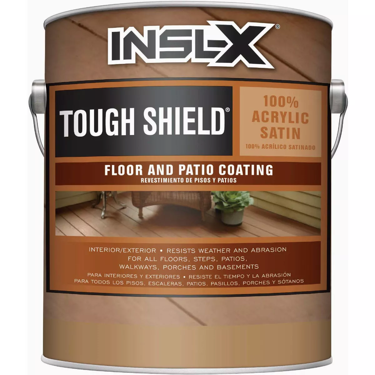 Insl-X Tough Shield Acrylic Satin Floor & Patio Enamel, White Tint, 1 Gal.