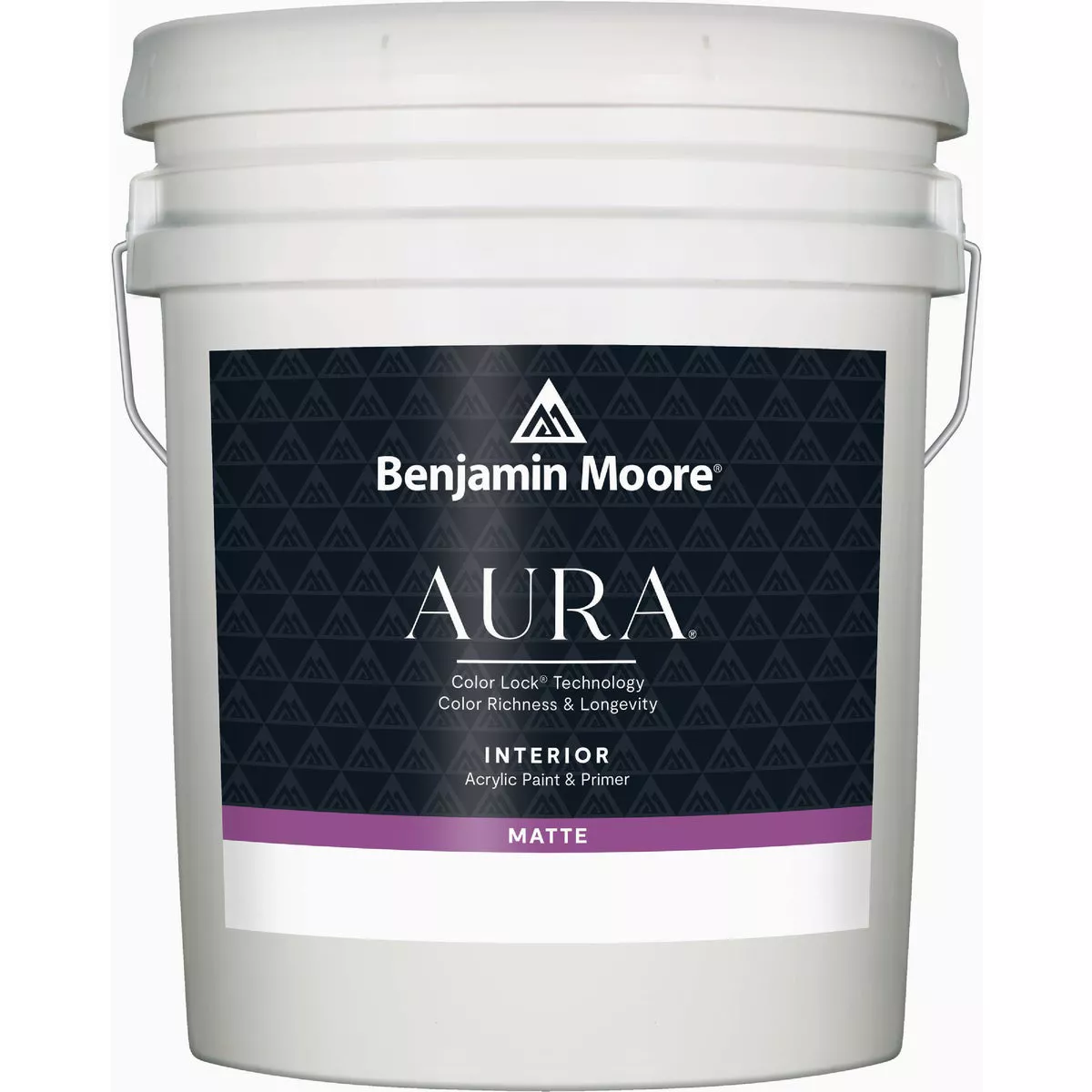Benjamin Moore Aura Waterborne Acrylic Matte Interior Paint & Primer, Base 1, 5 Gal.
