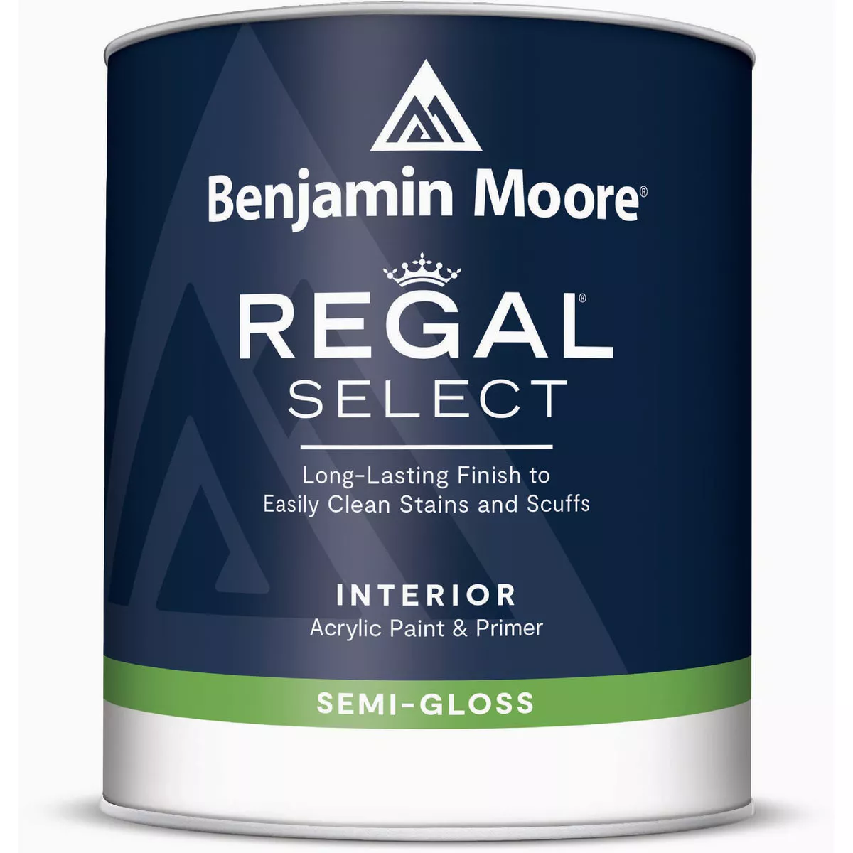 Benjamin Moore Regal Select Acrylic Semi Gloss Premium Interior Paint & Primer, White, 1 Qt.