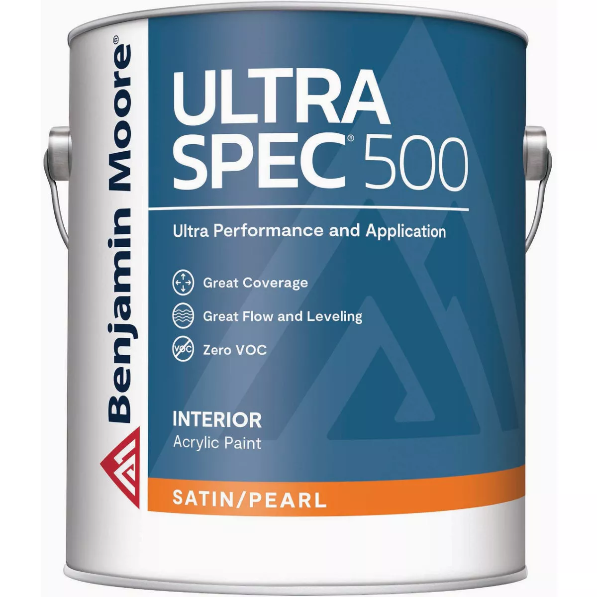 Benjamin Moore Ultra Spec 500 Acrylic Copolymer Satin/Pearl Interior Wall Paint, White, 1 Gal.