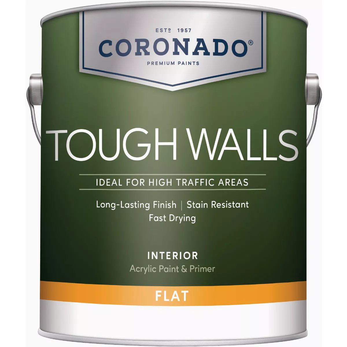 Coronado Tough Walls Acrylic Flat Interior Paint & Primer, Tint Base, 1 Gal.