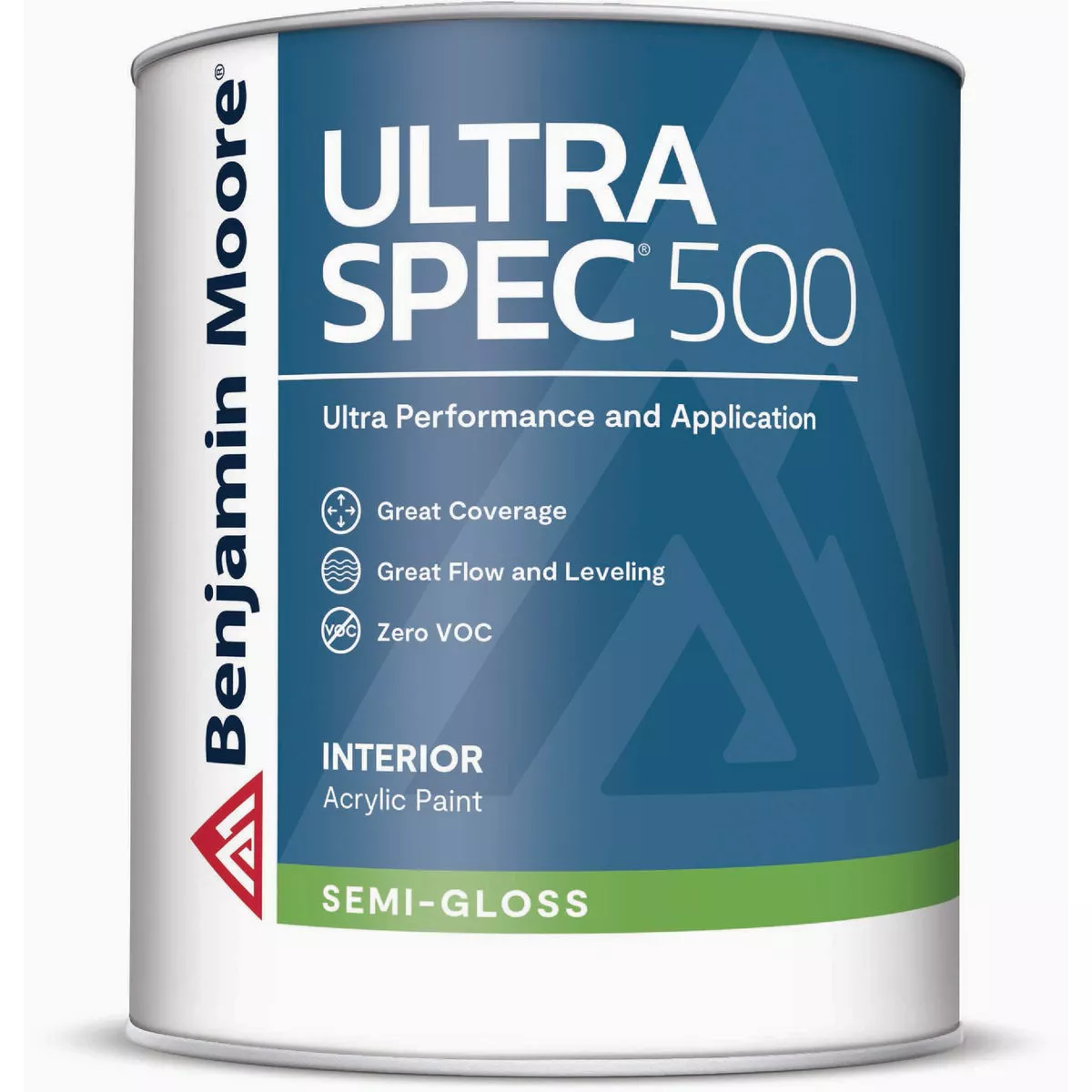 Benjamin Moore Ultra Spec 500 Acrylic Copolymer Semi Gloss Interior Wall Paint, Base 4, 1 Qt.