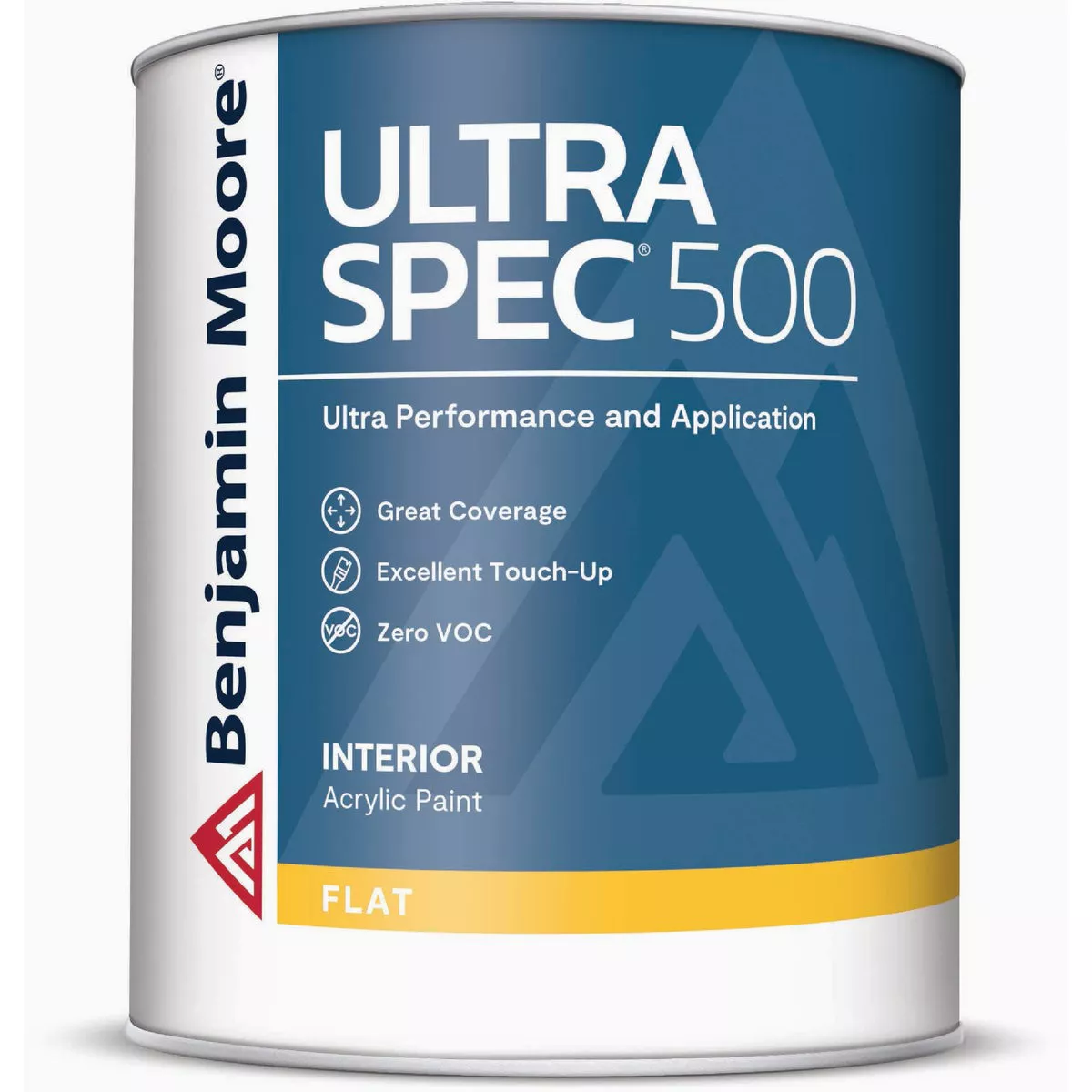 Benjamin Moore Ultra Spec 500 Acrylic Copolymer Flat Interior Wall Paint, Base 2, 1 Qt.