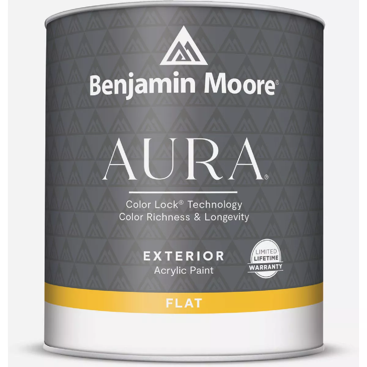 Benjamin Moore Aura Waterborne Acrylic Flat Exterior House Paint, Base 3, 1 Qt.