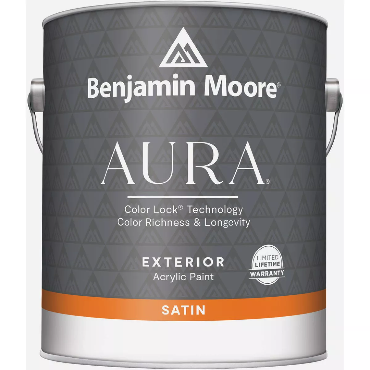Benjamin Moore Aura Waterborne Acrylic Satin Exterior House Paint, Base 1, 1 Gal.