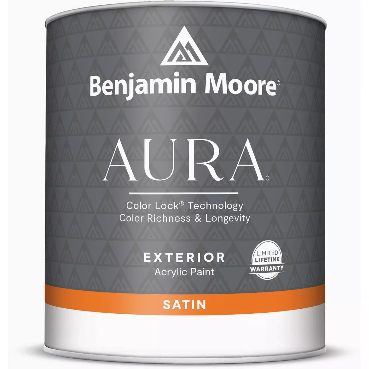 Benjamin Moore Aura Waterborne Acrylic Satin Exterior House Paint, Base 4, 1 Qt.