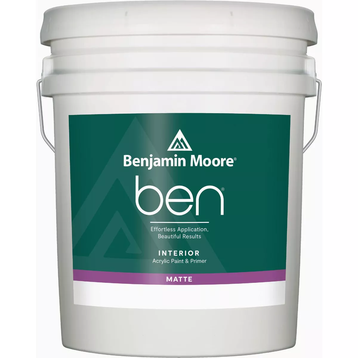 Benjamin Moore ben Acrylic Matte Premium Interior Paint & Primer, Base 1, 5 Gal.