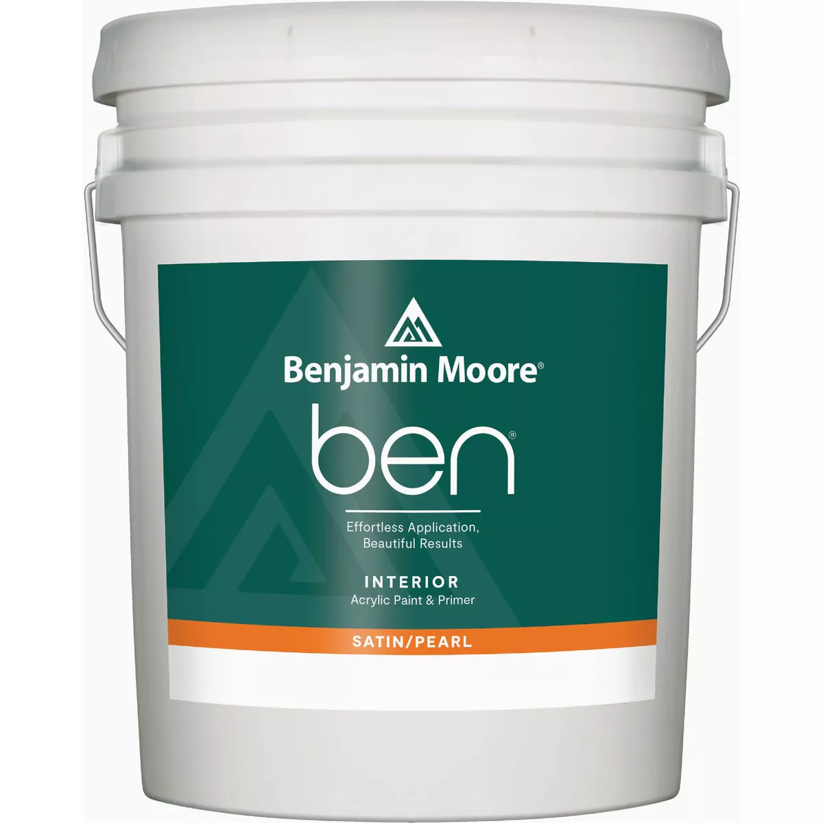 Benjamin Moore ben Acrylic Satin/Pearl Premium Interior Paint & Primer, Base 1, 5 Gal.