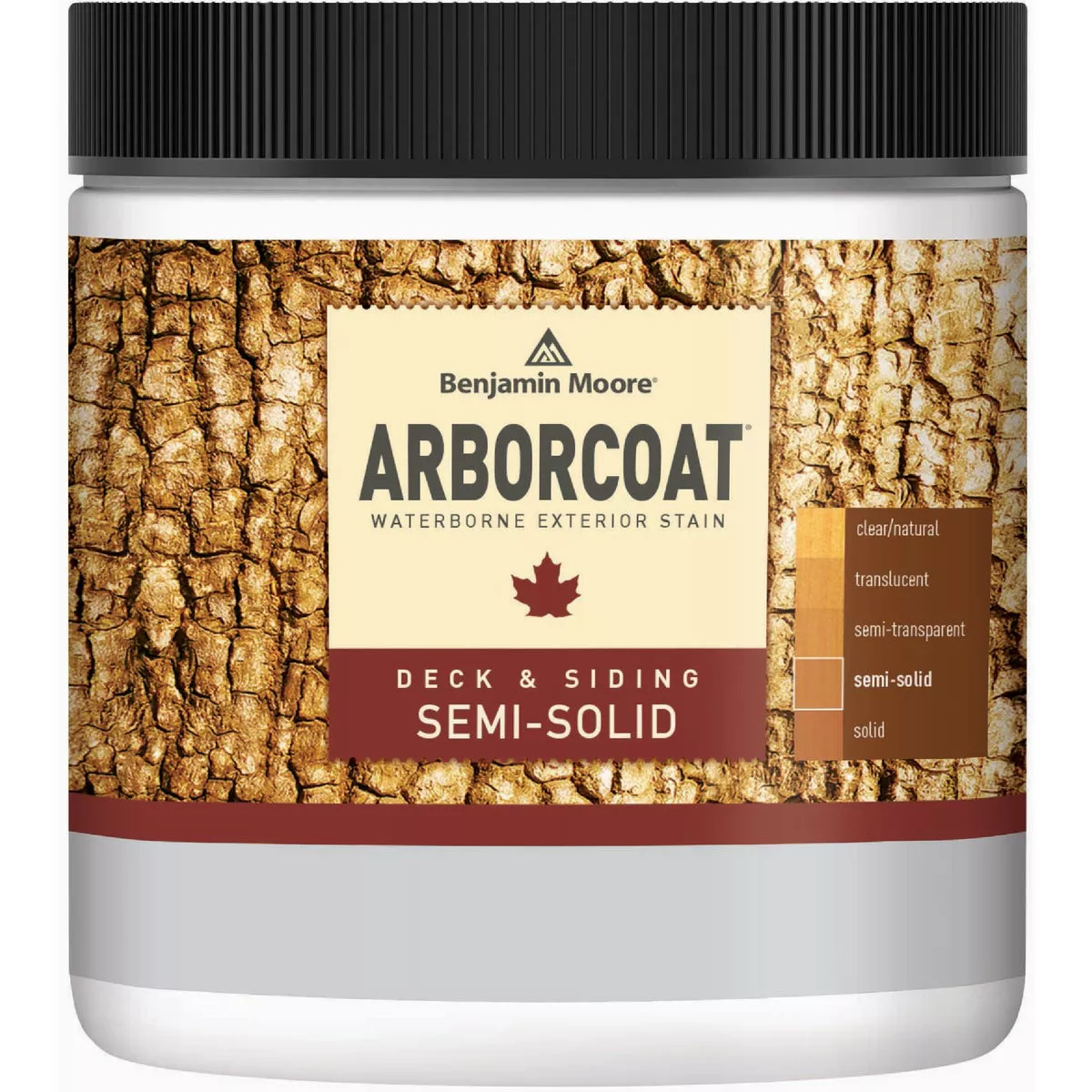 Benjamin Moore Arborcoat Semi Solid Waterborne Exterior Stain, White, 1/2 Pt.