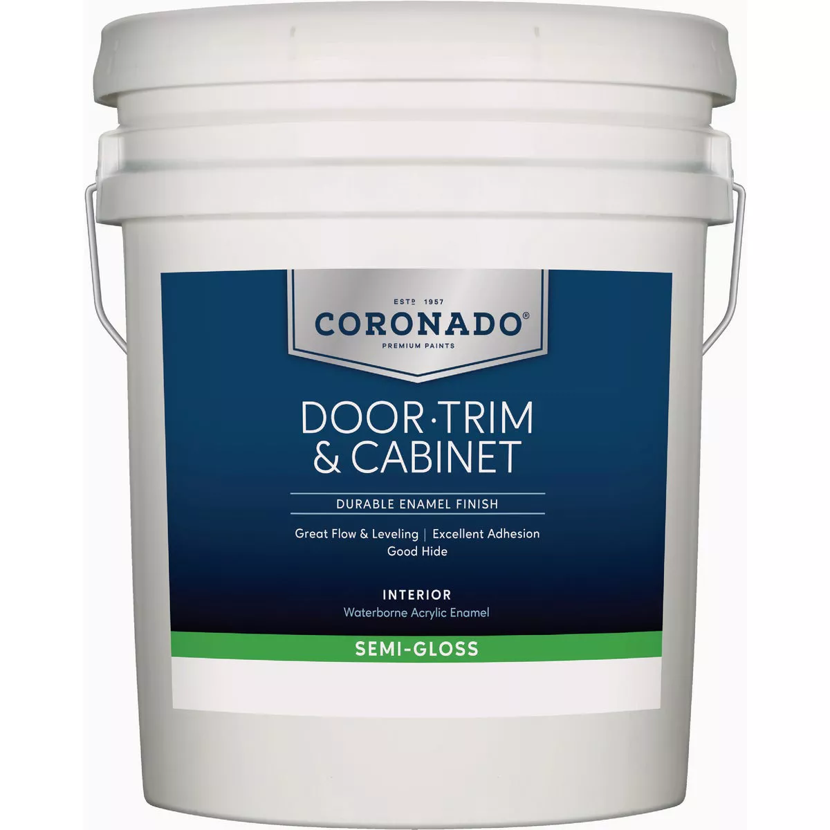 Coronado Acrylic/Alkyd Semi Gloss Door, Trim & Cabinet Enamel, Pastel Base, 5 Gal.