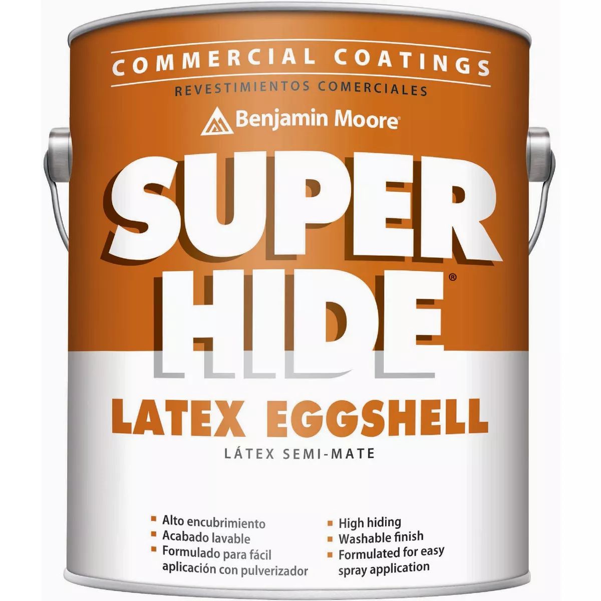 Benjamin Moore Super Hide Acrylic Blended Latex Eggshell Interior Enamel, Ultra Base, 1 Gal.