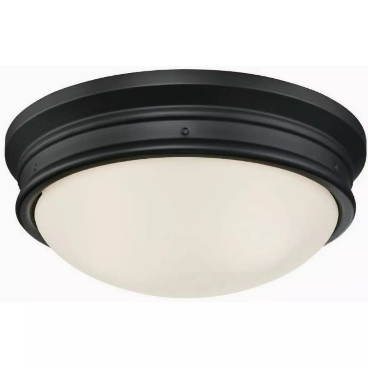 Westinghouse Meadowbrook 13 In. 2-Light Matte Black Flush Mount Ceiling Light Fixture