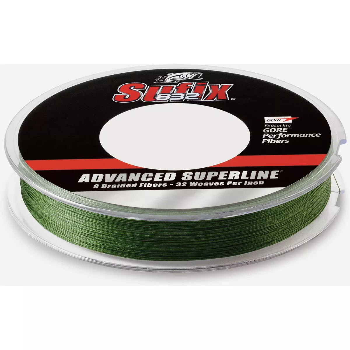 Sufix 832 50 Lb. 300 Yd. Low-Vis Green Braided Fishing Line-