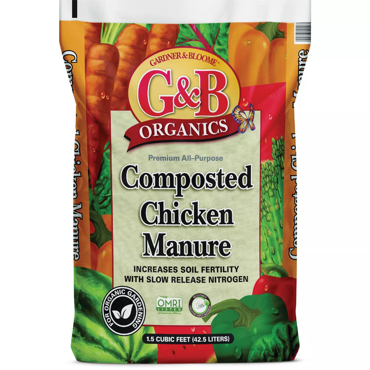 G&B Organics 30 Lb. Composted Chicken Manure
