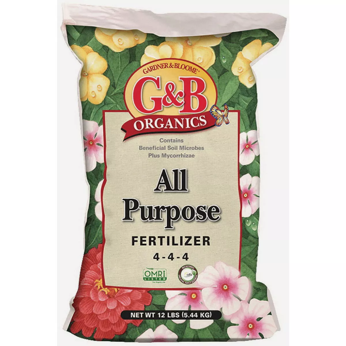 G&B Organics 12 Lb. 4-4-4 All Purpose Fertilizer