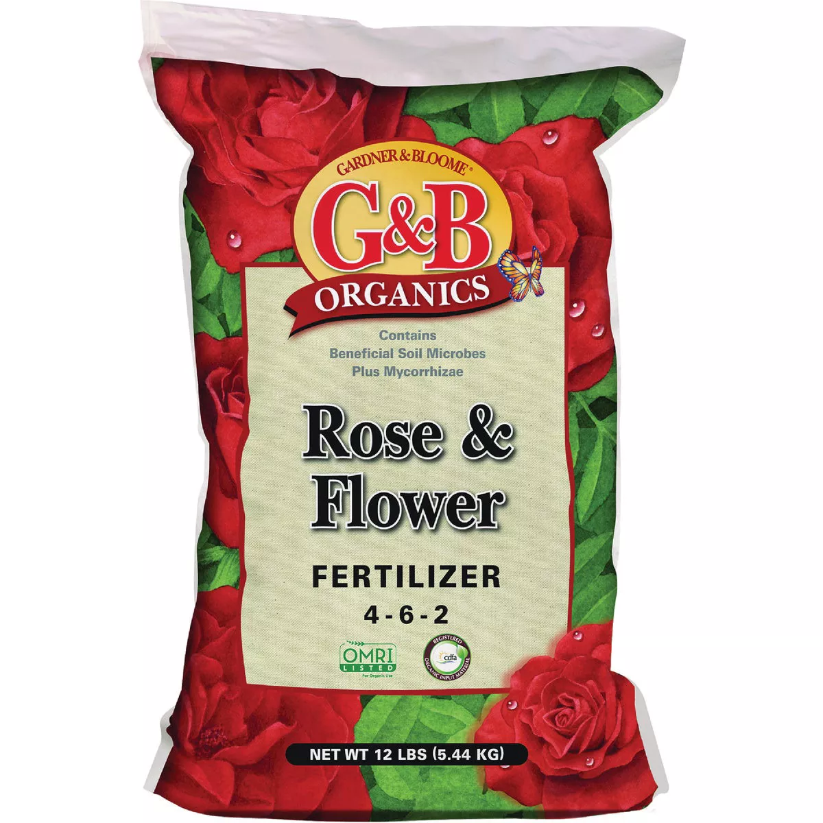 G&B Organics 12 Lb. 4-6-2 Rose & Flower Fertilizer