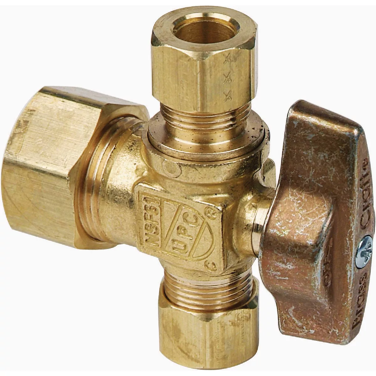 Brasscraft 1/2 In. x 3/8 In. x 3/8 In. Supply Valve