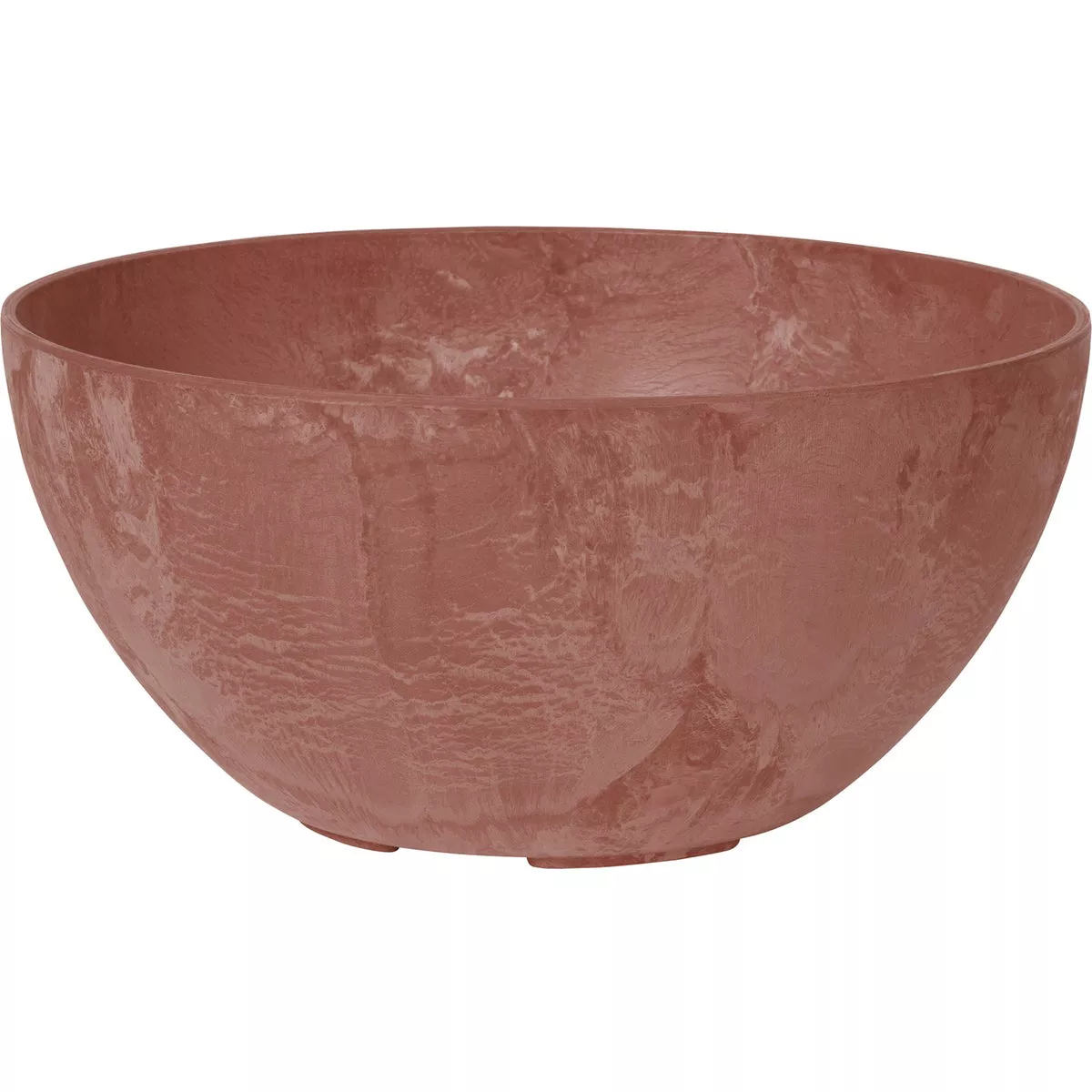 Novelty Artstone Napa 12 In. Resin & Stone Powder Rust Round Flower Bowl Planter