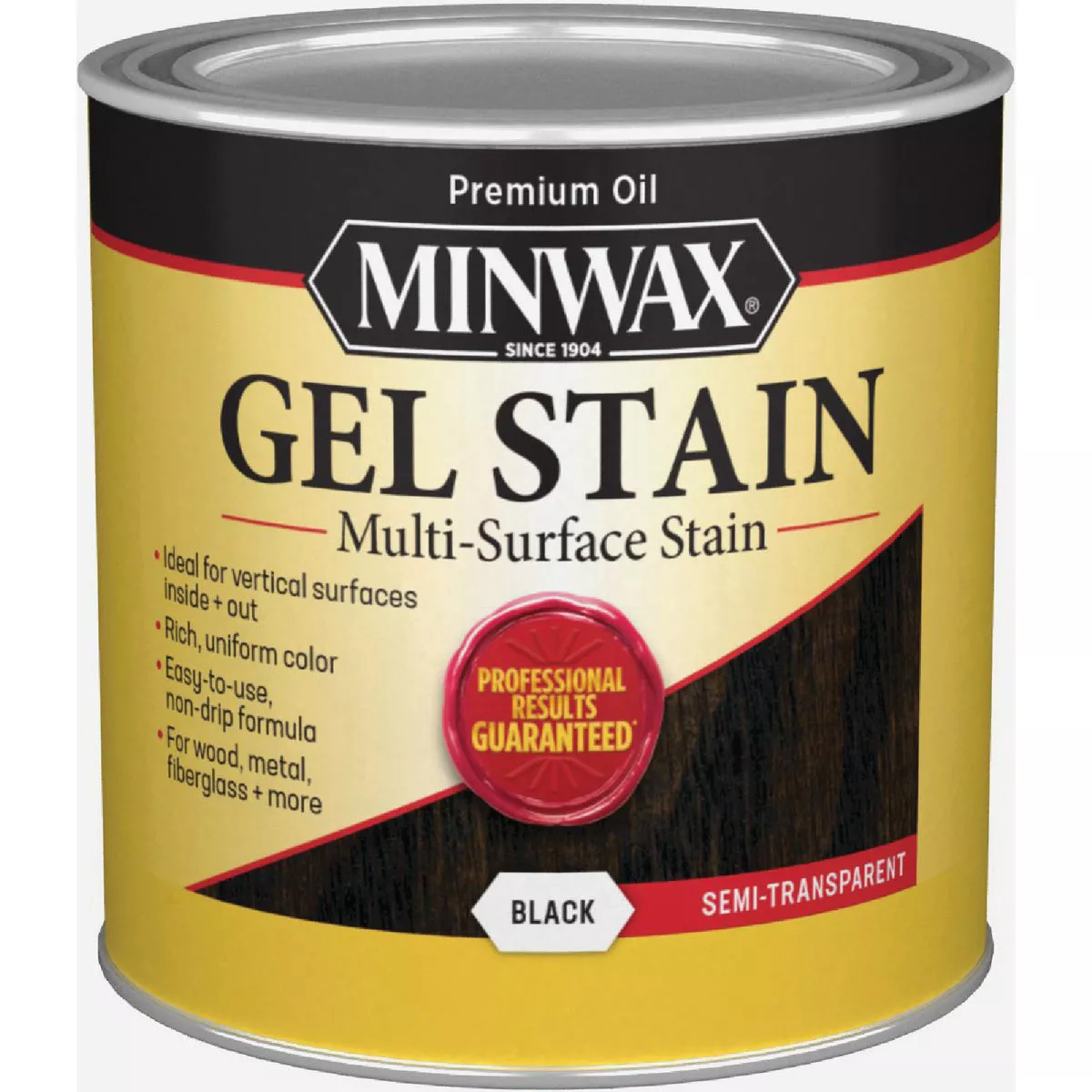 Minwax Gel Stain, Black, 1/2 Pt.