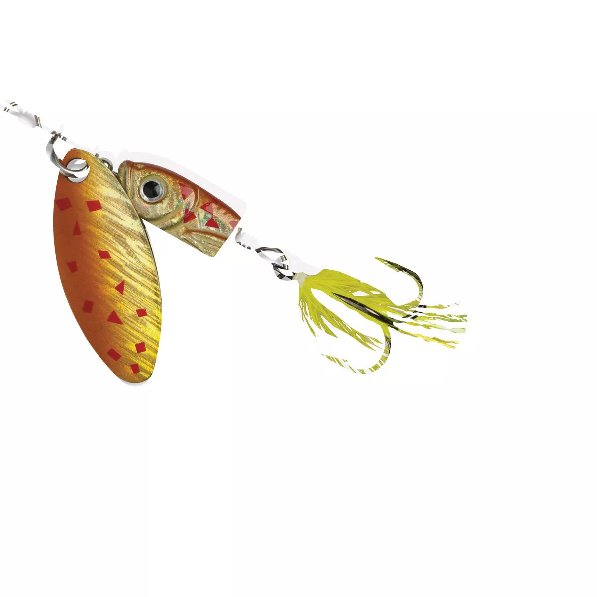 Rapala 1/8 Oz Blade Size #1 Black Chartreuse Flash Spinner Fishing Lure