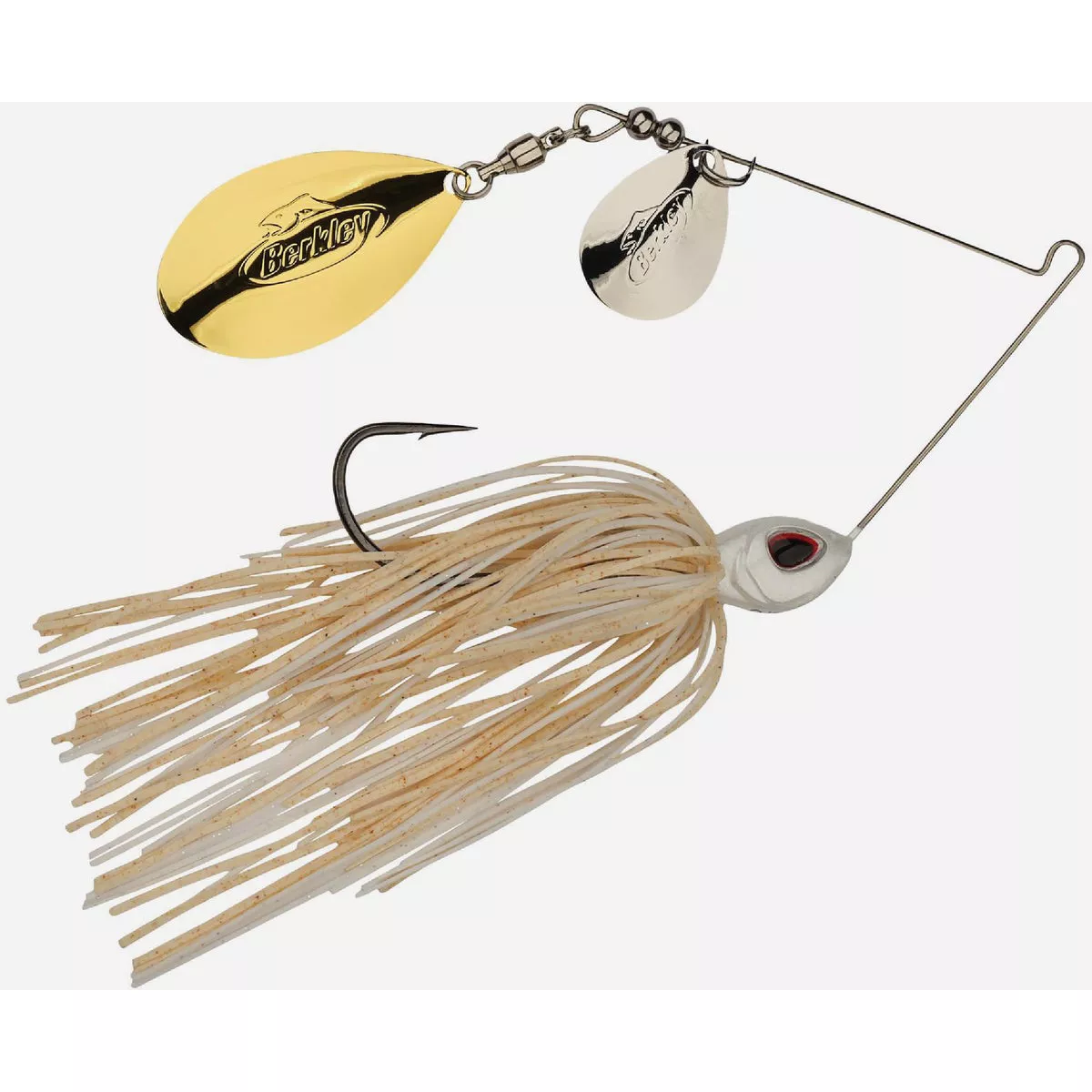 Berkley Power Blade Standard 3/8 Oz. White/Silver + Gold Spinnerbait Lure