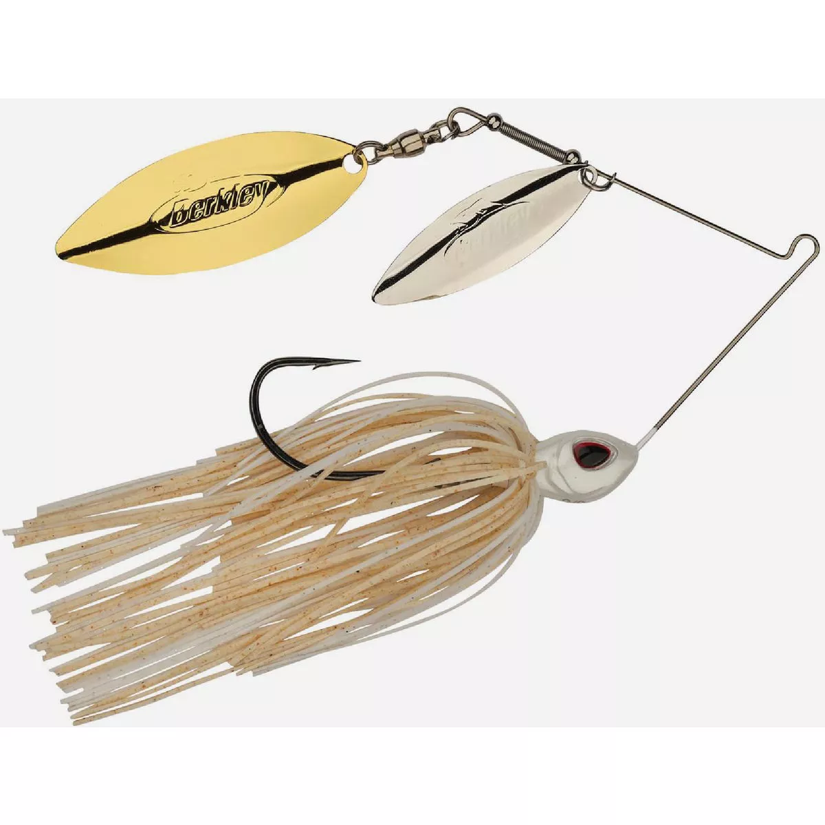 Berkley Power Blade Standard 3/8 Oz. White/Silver + Gold Spinnerbait Lure