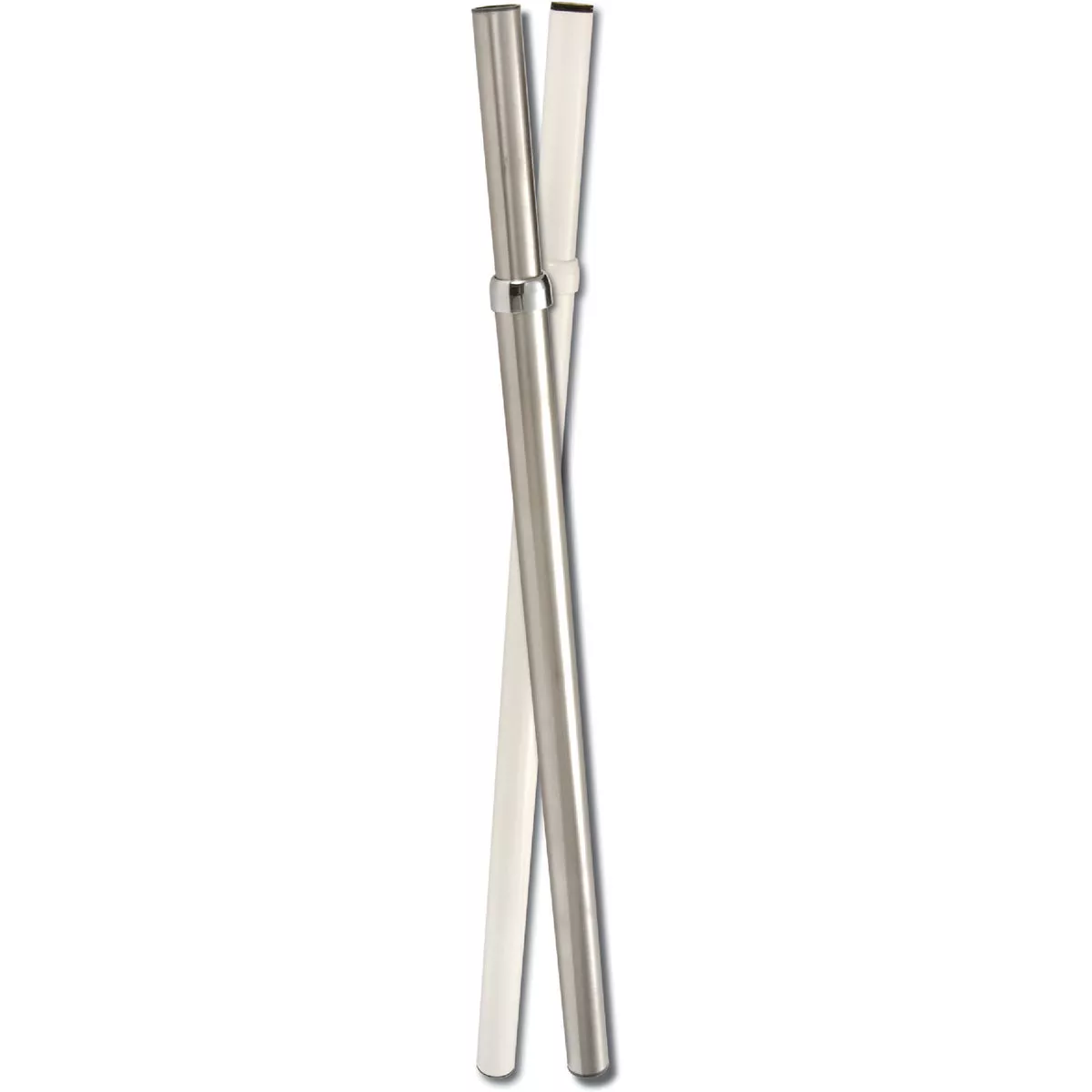 Lido Designs Extend & Lock Closet Rod. Satin (Brushed) Stainless Steel 30" to 48"