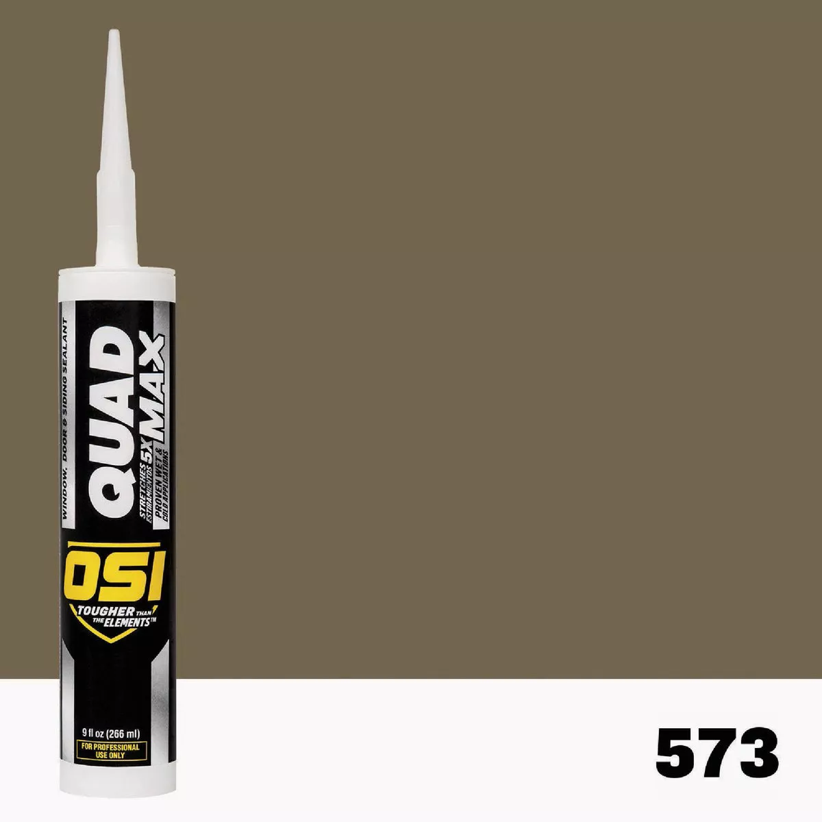 OSI Quad Max Window, Door and Siding Sealant Gray 573, 9.5 fl oz Cartridge