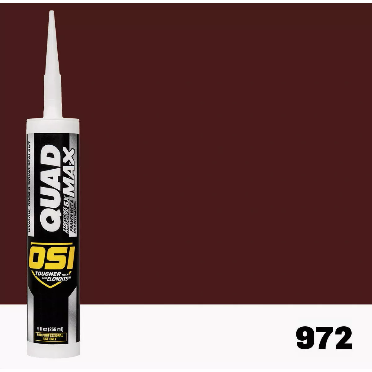 OSI Quad Max Window, Door and Siding Sealant Red 972, 9.5 fl oz Cartridge