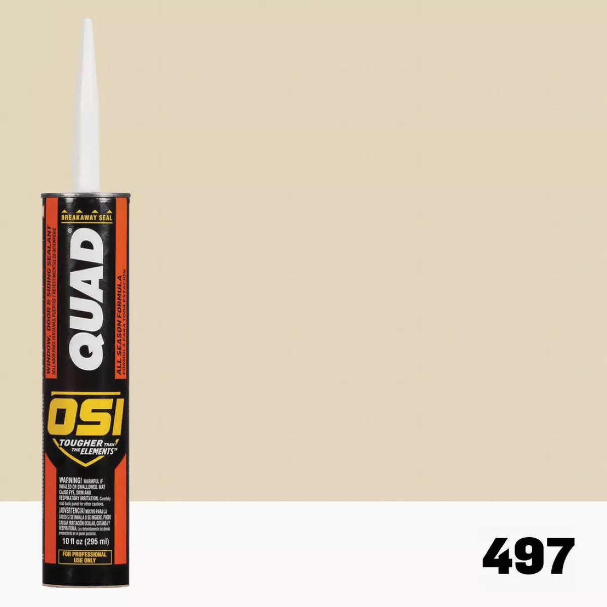 OSI Quad 10 Oz. Window, Door & Siding Sealant, Beige 497